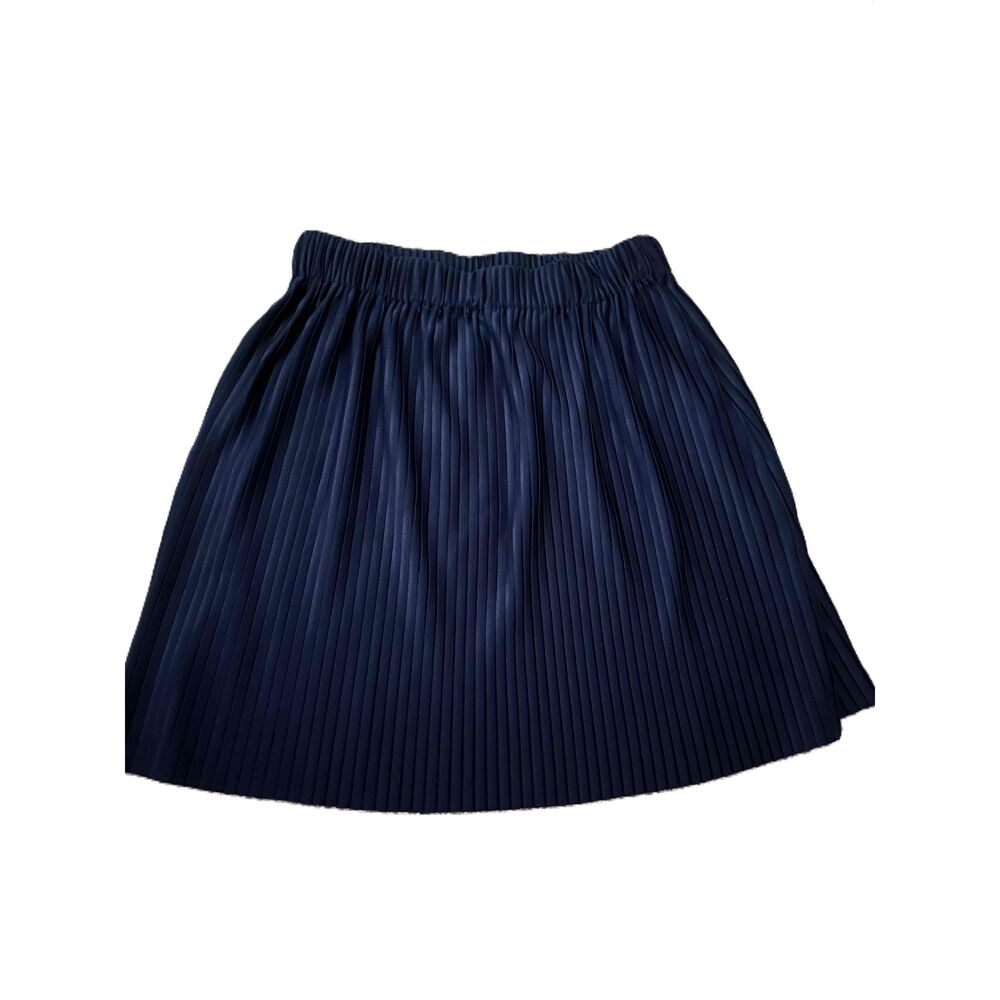 Pretty Garbage Navy Blue Elasticated Waistband Pleated Skirt Size Medium (NWT) - Picture 1 of 5